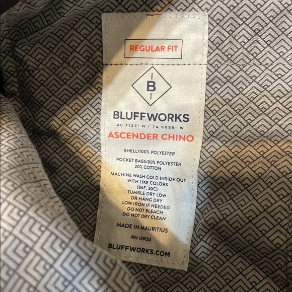 Men's Bluffworks Ascender Chino Pants Black 40x34 - Picture 6 of 11